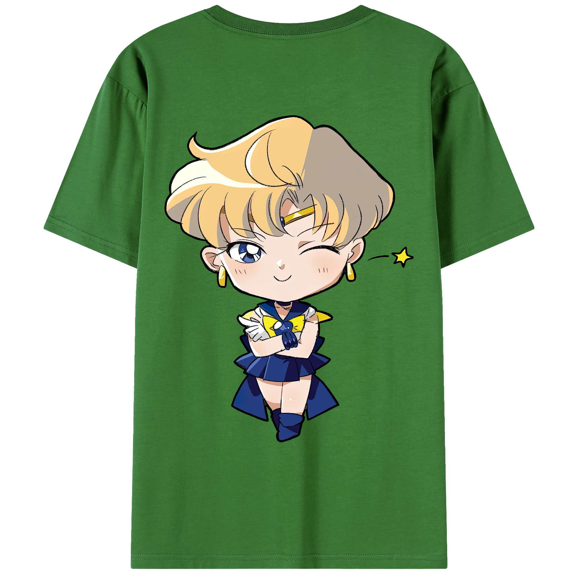 （画像用） 美少女戦士セーラームーン 天王はるか Sailor Moon Tenoh Haruka レディース半袖Tシャツ(バックプリント)